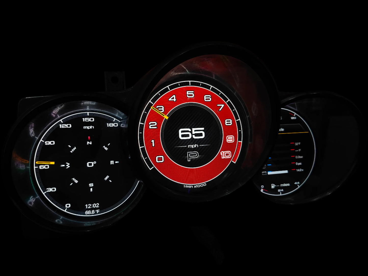 Digital Instrument Cluster for Porsche Boxster & Cayman 981 & 718 generation (2014-2025)