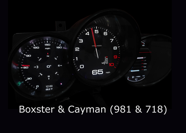 Digital Instrument Cluster for Porsche Boxster & Cayman 981 & 718 generation (2014-2025)
